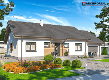 Wizualizacja domu jednorodzinnego Tebe 3 G1