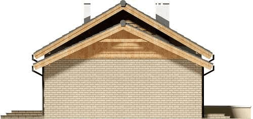 Elewacja prawa domu jednorodzinnego Tebe II paliwo stałe