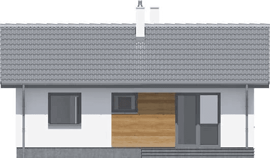 Elewacja tylna domu jednorodzinnego Tebe mini