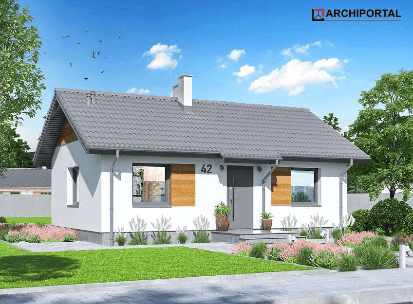 Wizualizacja domu jednorodzinnego Tebe mini