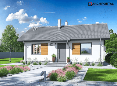 Wizualizacja domu jednorodzinnego Tebe mini