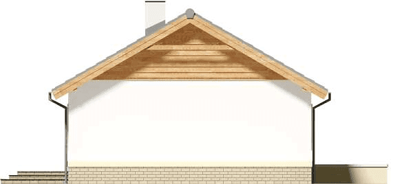 Elewacja prawa domu jednorodzinnego Tebe paliwo stałe