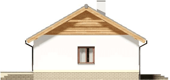 Elewacja lewa domu jednorodzinnego Tebe paliwo stałe