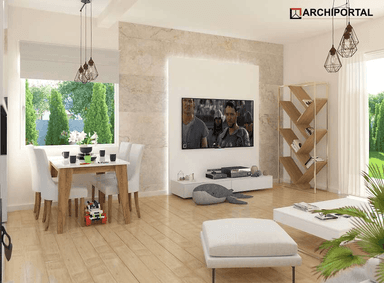 Wizualizacja domu jednorodzinnego Tebe paliwo stałe