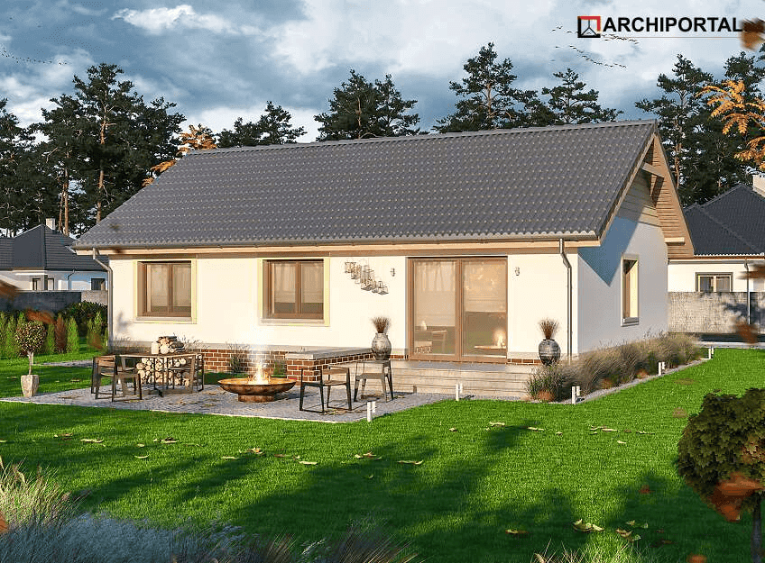 Wizualizacja domu jednorodzinnego Tebe paliwo stałe