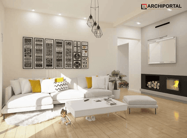 Wizualizacja domu jednorodzinnego Tebe paliwo stałe