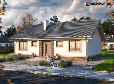 Wizualizacja domu jednorodzinnego Tebe paliwo stałe