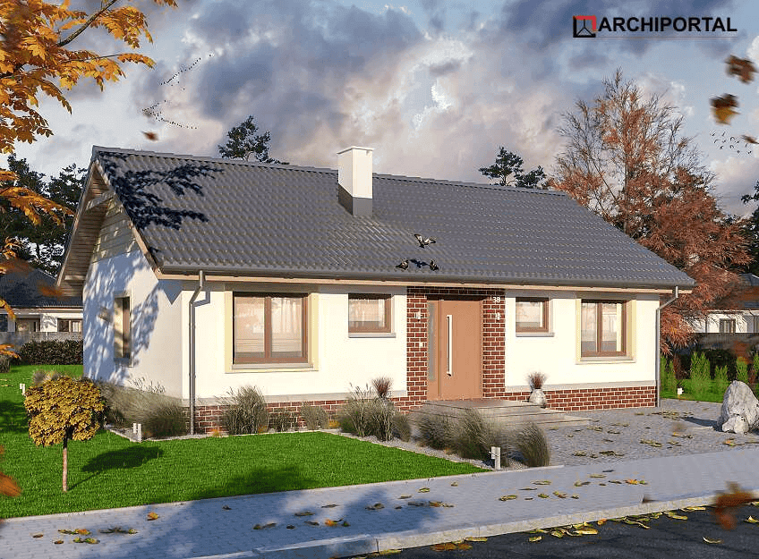 Wizualizacja domu jednorodzinnego Tebe paliwo stałe