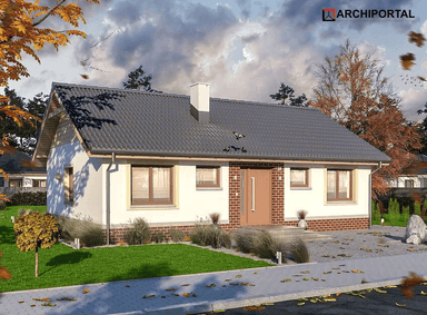 Wizualizacja domu jednorodzinnego Tebe paliwo stałe