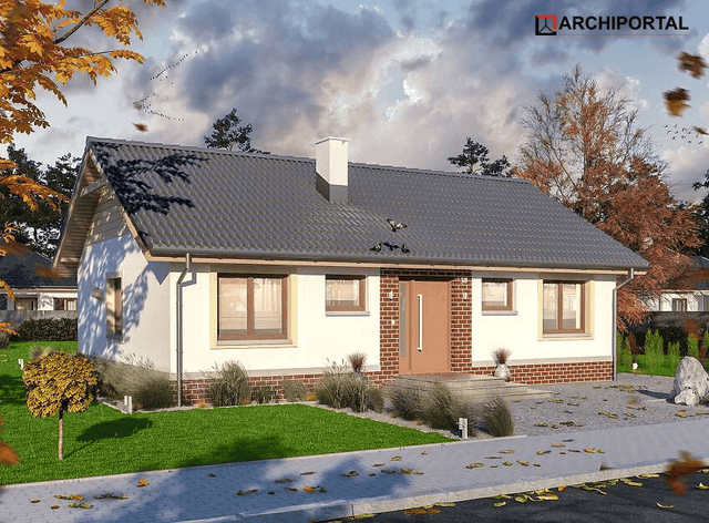 Wizualizacja domu jednorodzinnego Tebe paliwo stałe