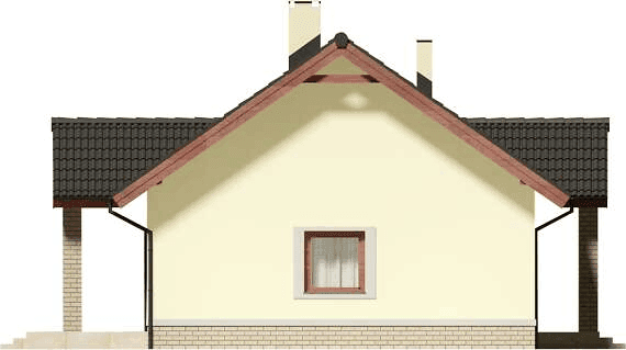 Elewacja lewa domu jednorodzinnego Tesla