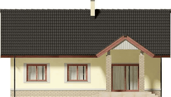 Elewacja tylna domu jednorodzinnego Tesla