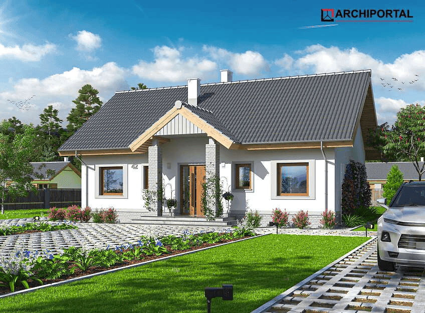 Wizualizacja domu jednorodzinnego Tesla