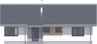 Elewacja frontowa domu jednorodzinnego Tiara 2