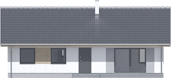 Elewacja tylna domu jednorodzinnego Tiara 2