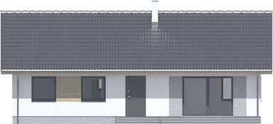 Elewacja tylna domu jednorodzinnego Tiara 2