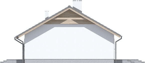 Elewacja prawa domu jednorodzinnego Tiara 2