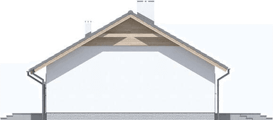 Elewacja prawa domu jednorodzinnego Tiara 2