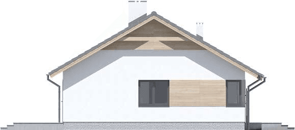 Elewacja lewa domu jednorodzinnego Tiara 2