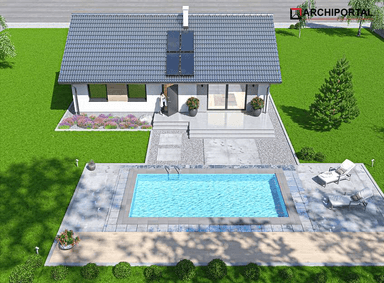 Wizualizacja ogrodowa domu jednorodzinnego Tiara 2