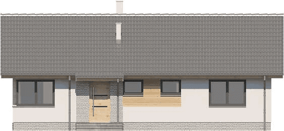 Elewacja frontowa domu jednorodzinnego Tiara