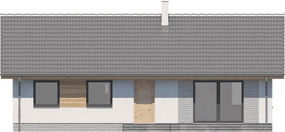 Elewacja tylna domu jednorodzinnego Tiara