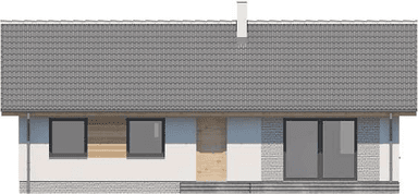 Elewacja tylna domu jednorodzinnego Tiara