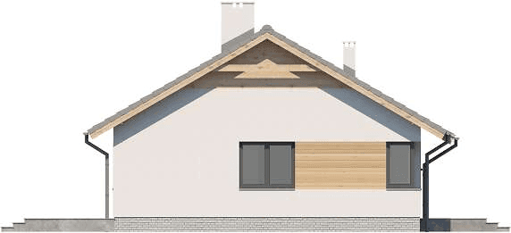 Elewacja lewa domu jednorodzinnego Tiara