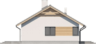 Elewacja lewa domu jednorodzinnego Tiara