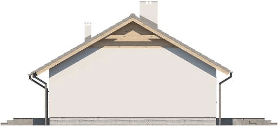 Elewacja prawa domu jednorodzinnego Tiara