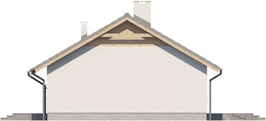 Elewacja prawa domu jednorodzinnego Tiara
