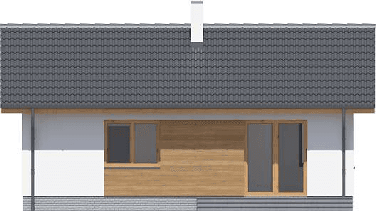 Elewacja tylna domu jednorodzinnego Tiara mini