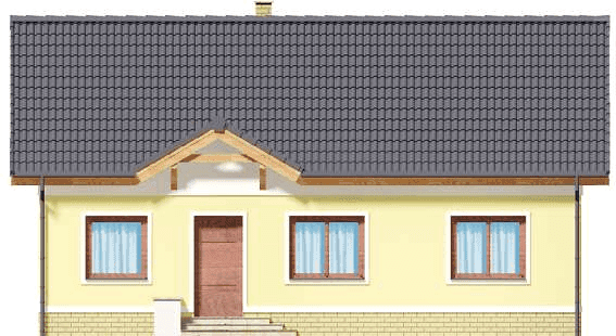 Elewacja frontowa domu jednorodzinnego Tito