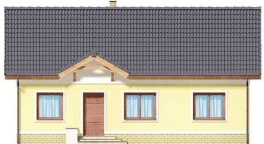 Elewacja frontowa domu jednorodzinnego Tito