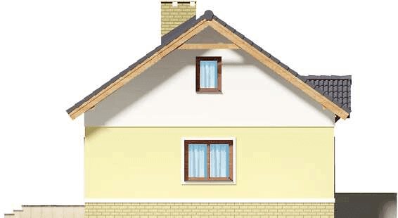 Elewacja lewa domu jednorodzinnego Tito