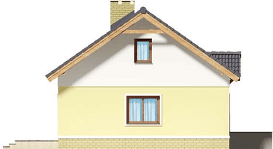 Elewacja lewa domu jednorodzinnego Tito