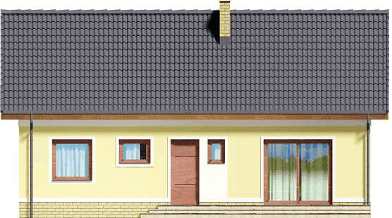 Elewacja tylna domu jednorodzinnego Tito