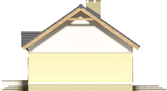 Elewacja prawa domu jednorodzinnego Tito