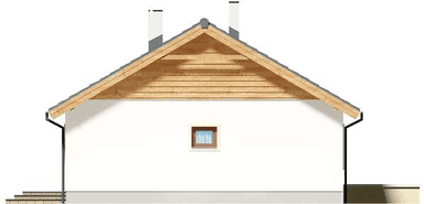 Elewacja prawa domu jednorodzinnego Tobiasz paliwo stałe