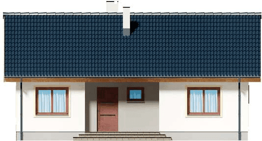 Elewacja frontowa domu jednorodzinnego Tobiasz paliwo stałe