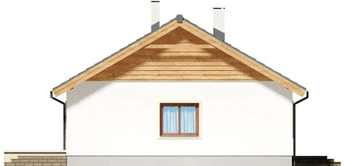 Elewacja lewa domu jednorodzinnego Tobiasz paliwo stałe