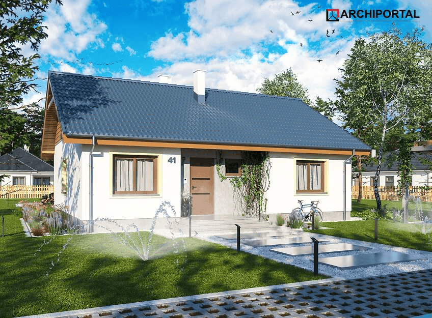 Wizualizacja domu jednorodzinnego Tobiasz paliwo stałe