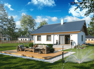 Wizualizacja domu jednorodzinnego Tobiasz paliwo stałe