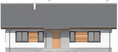 Elewacja frontowa domu jednorodzinnego Tracja 2