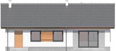 Elewacja tylna domu jednorodzinnego Tracja 2