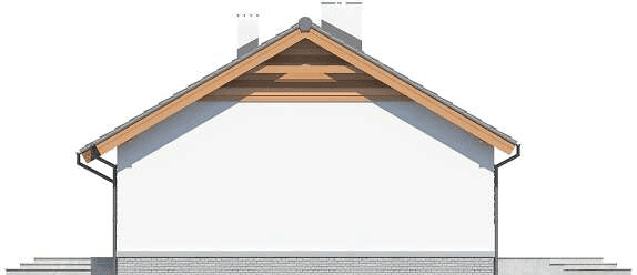 Elewacja prawa domu jednorodzinnego Tracja 2