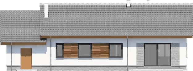 Elewacja tylna domu jednorodzinnego Tracja 2 G1