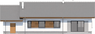 Elewacja tylna domu jednorodzinnego Tracja 2 G1