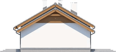 Elewacja prawa domu jednorodzinnego Tracja 2 G1