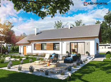 Wizualizacja domu jednorodzinnego Tracja 2 G1